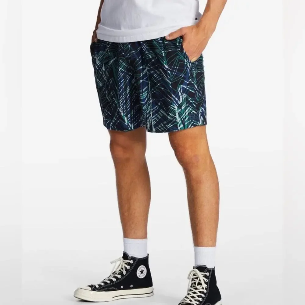 NEW Billabong Surftrek Elastic Waist Hybrid Shorts Swim Trunks,Casual Stretch M